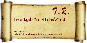 Trestyén Richárd névjegykártya